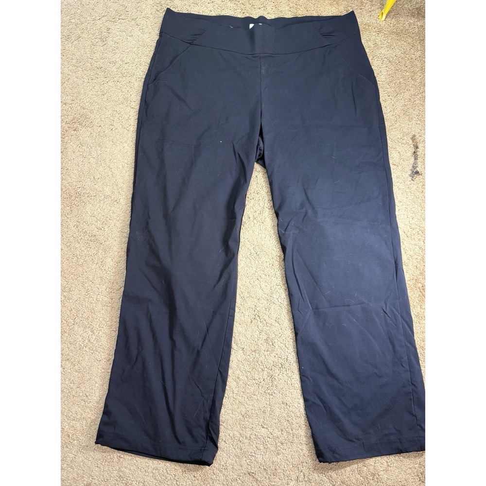Columbia All Seasons Pull-On Pant Womens 1X Black Omni-Shade Straight Gorpcore